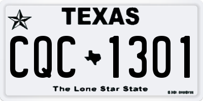 TX license plate CQC1301