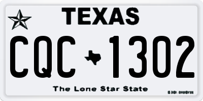 TX license plate CQC1302