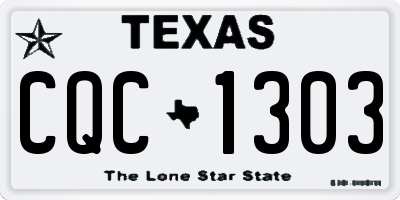 TX license plate CQC1303