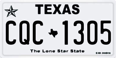 TX license plate CQC1305