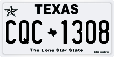 TX license plate CQC1308