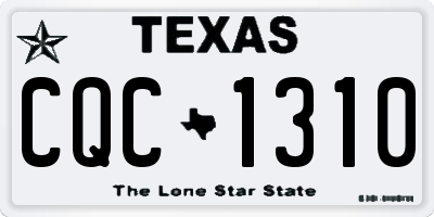 TX license plate CQC1310