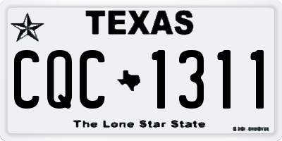 TX license plate CQC1311