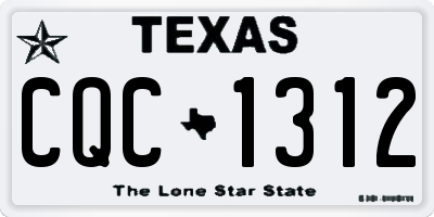 TX license plate CQC1312