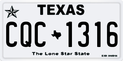TX license plate CQC1316