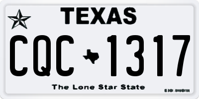 TX license plate CQC1317
