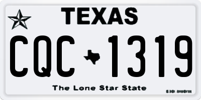 TX license plate CQC1319