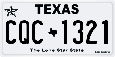 TX license plate CQC1321