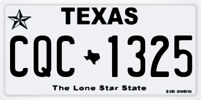 TX license plate CQC1325