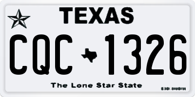 TX license plate CQC1326