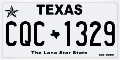 TX license plate CQC1329