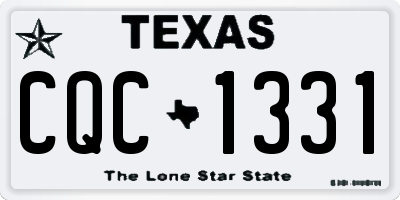 TX license plate CQC1331