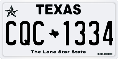 TX license plate CQC1334