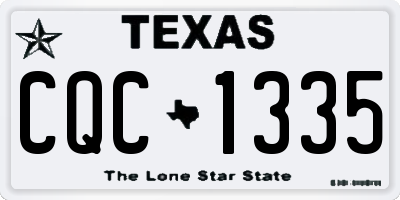 TX license plate CQC1335