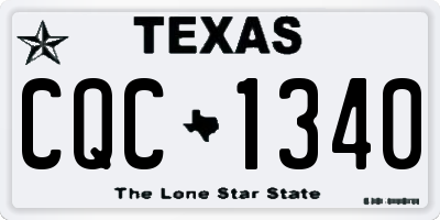 TX license plate CQC1340