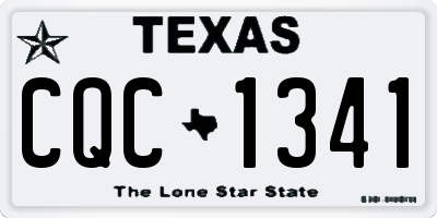 TX license plate CQC1341