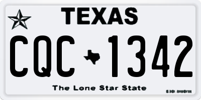 TX license plate CQC1342