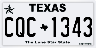 TX license plate CQC1343