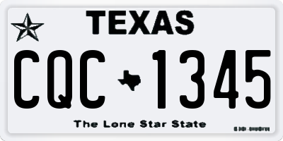 TX license plate CQC1345