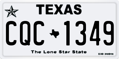 TX license plate CQC1349