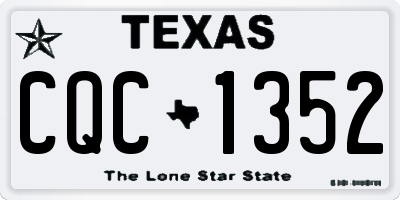 TX license plate CQC1352