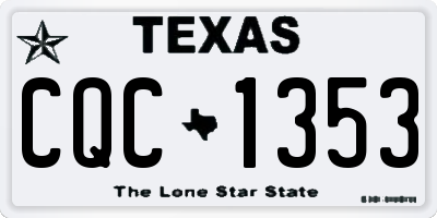 TX license plate CQC1353