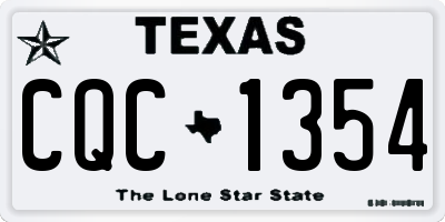 TX license plate CQC1354