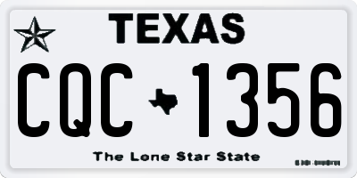 TX license plate CQC1356