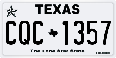 TX license plate CQC1357