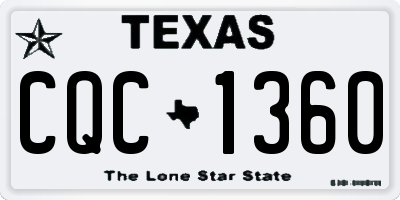 TX license plate CQC1360