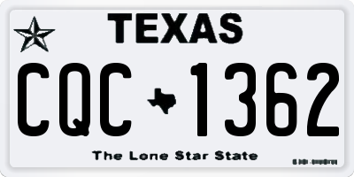 TX license plate CQC1362