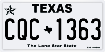 TX license plate CQC1363