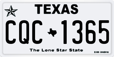TX license plate CQC1365