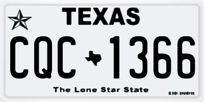 TX license plate CQC1366