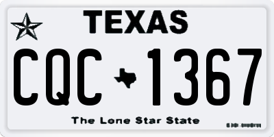 TX license plate CQC1367