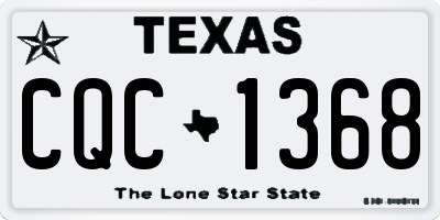 TX license plate CQC1368