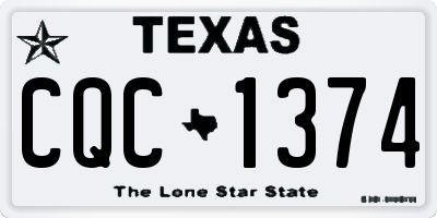 TX license plate CQC1374