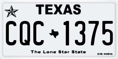 TX license plate CQC1375