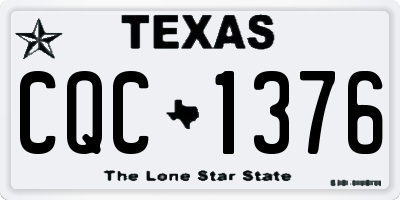 TX license plate CQC1376