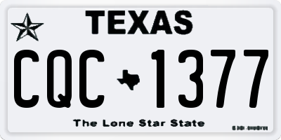 TX license plate CQC1377