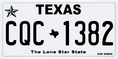TX license plate CQC1382
