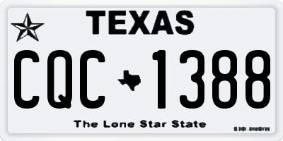 TX license plate CQC1388