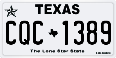 TX license plate CQC1389