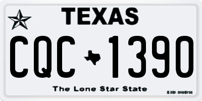 TX license plate CQC1390