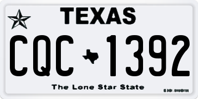 TX license plate CQC1392