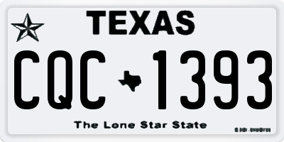 TX license plate CQC1393