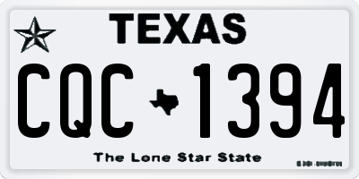 TX license plate CQC1394