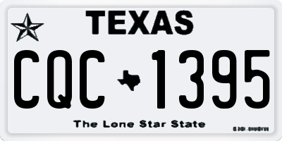 TX license plate CQC1395