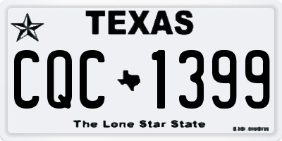 TX license plate CQC1399
