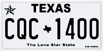 TX license plate CQC1400